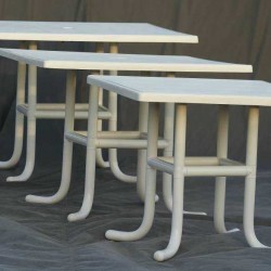 Upvc Frame Fiber Glass Outdoor Table 24X36inch