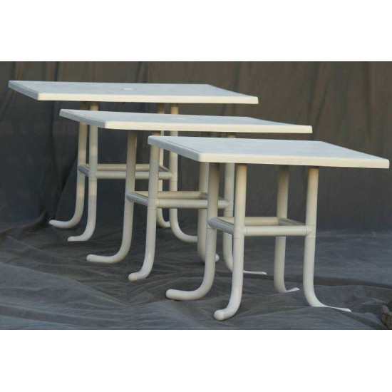 Upvc Frame Fiber Glass Outdoor Table 24X36inch