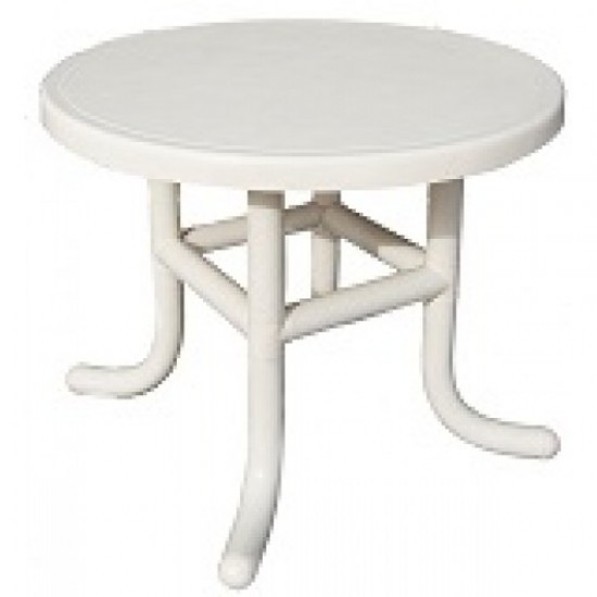 Upvc Frame Fiber Glass Outdoor Table 36inch Round