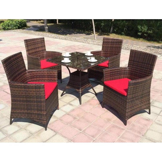 Jojio Rattan  Chairs Set  double tune color