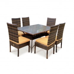 Armless Dining Chair Set With Rect Table