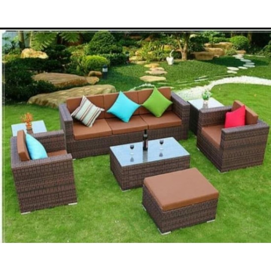 Outdoor Rattan 5 seater sofa set + Stool