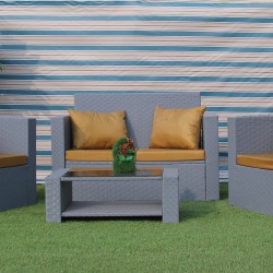 4 Pcs Sofa Set for Outdoor 