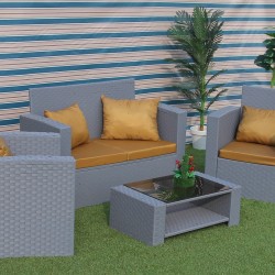 4 Pcs Sofa Set for Outdoor 