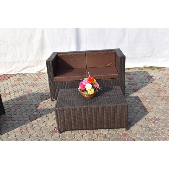 Outdoor Rattan 2 seater sofa with Table